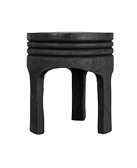 Storied Home 14" Paulownia Wood Carved Stool