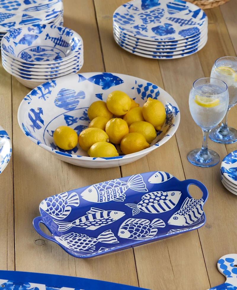 Certified International Fish Tale Dinner Plates, Set of 6