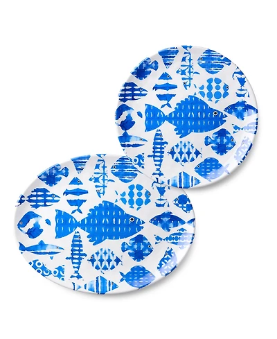 Certified International Fish Tale Platters, 2-Pc. Set