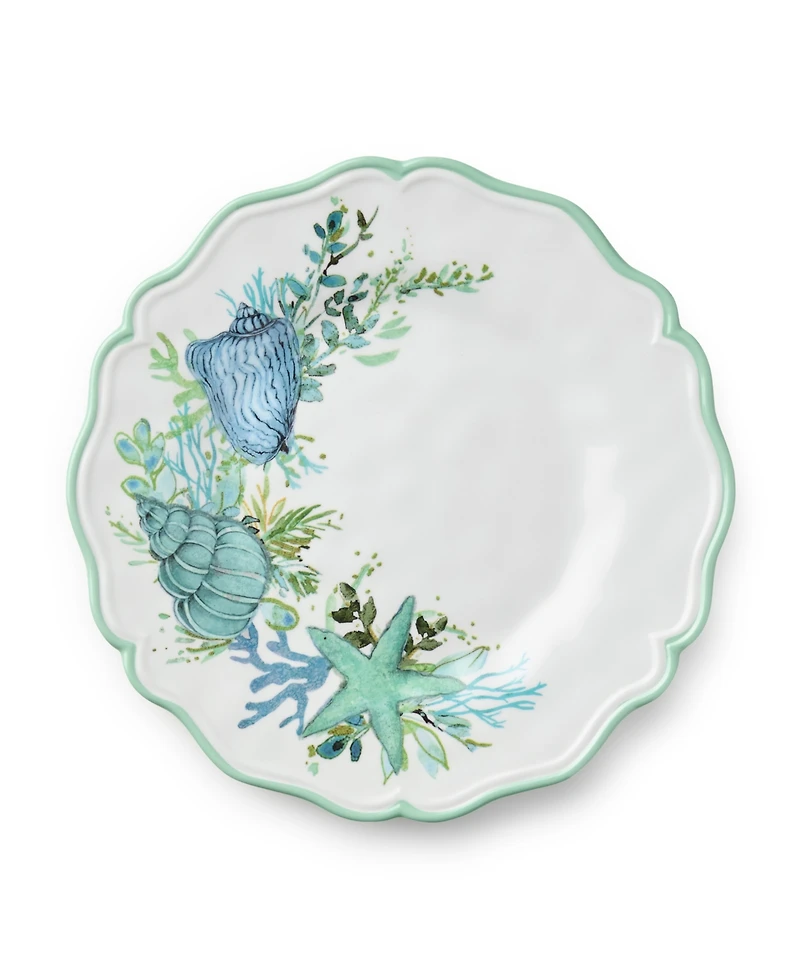 Certified International Sea Glass Melamine Salad Plate, Set of 4