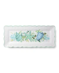Certified International Sea Glass Chip-and-Dip Tray and Rectangular Platter, 2-Pc. Set