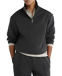Reiss Men's Cotton-Blend Half-Zip Sweatshirt