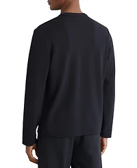 Reiss Men's Textured Long-Sleeve Henley T-Shirt