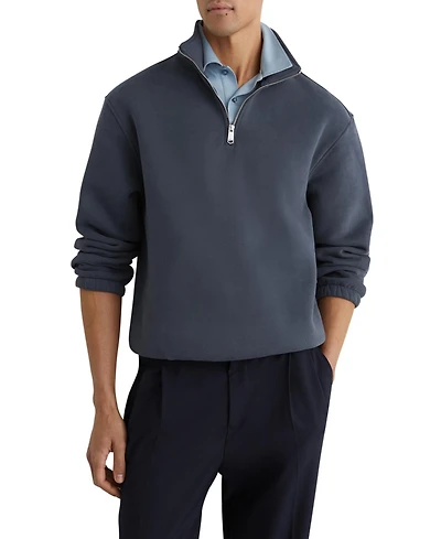 Reiss Men's Cotton-Blend Half-Zip Sweatshirt