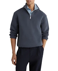 Reiss Men's Cotton-Blend Half-Zip Sweatshirt