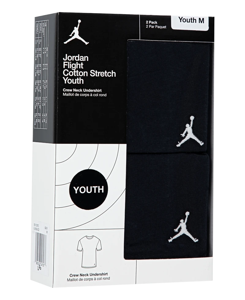 Jordan Big Boys Flight Base T-shirt, Pack of 2