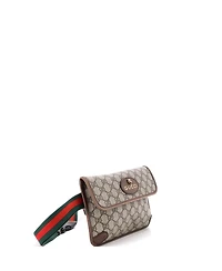 Pre-Owned Gucci Neo Vintage Flap Belt Bag Gg Coated Canvas