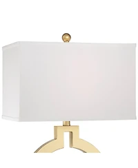 360 Lighting Lauren Modern Table Lamps Set of 2 with Risers 28 1/2" Tall Usb Charging Port Rectangular Shade for Bedroom Living Room