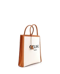 Pre-Owned Celine Large Vertical Cabas Tote Canvas with Leather