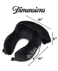 Von Dutch Eyeconic Hooded Ergonomic Memory Foam 5" Travel Neck Pillow