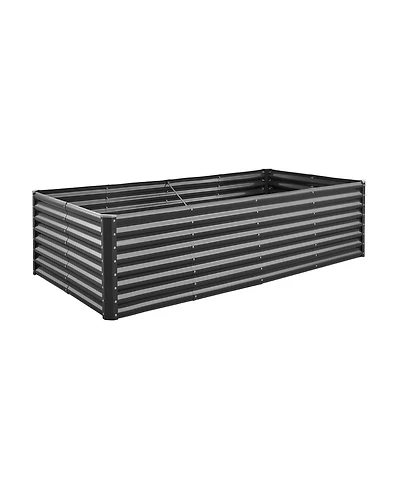 Gouun Metal Raised Garden Bed, Galvanized Planter Box with Open Bottom