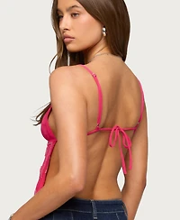 Edikted Women's Kazi Backless Floral Bead Top