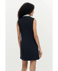 Desigual Women's Crossed bimaterial dress