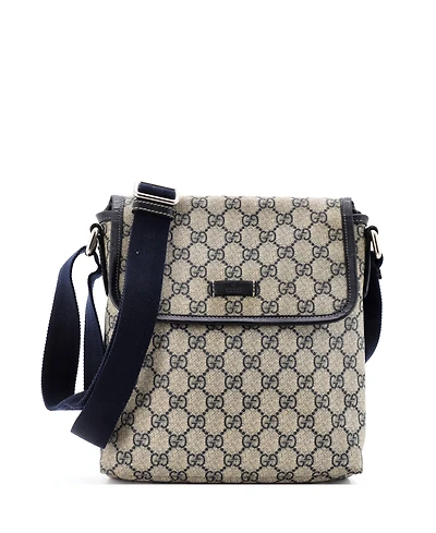 Pre-Owned Gucci Small Flap Messenger Gg Coated Canvas