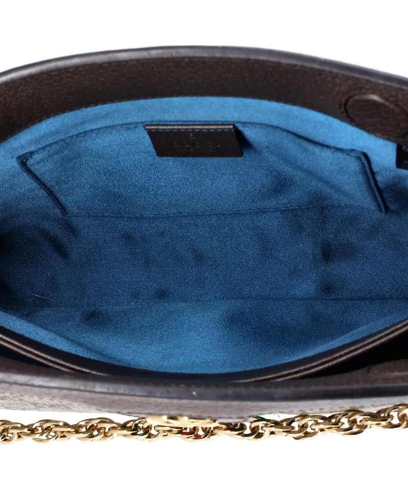 Pre-Owned Gucci Small Ophidia Chain Shoulder Bag Gg Coated Canvas