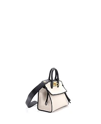Pre-Owned Salvatore Ferragamo Small Studio Soft Satchel Canvas
