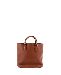 Pre-Owned Gucci Diana Bamboo Handle Round Tote Leather