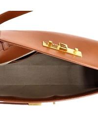 Pre-Owned Saint Laurent Medium Manhattan Shoulder Bag Woven Raffia with Leather