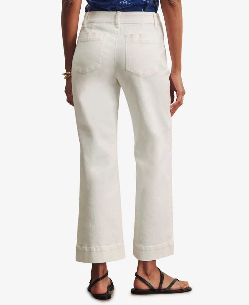 Sanctuary Women's Lace-Up Mariner Straight-Leg Denim Pants