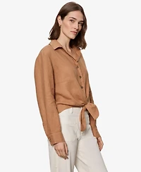 Sanctuary Women's Tie-Front Long-Sleeve Shirt