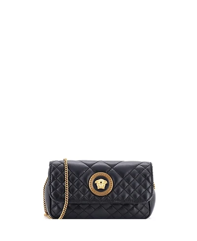 Pre-Owned Versace Mini Medusa Icon Chain Flap Bag Quilted Leather