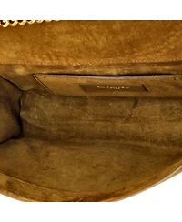 Pre-Owned Saint Laurent Small Classic Monogram Fringe Crossbody Bag Suede