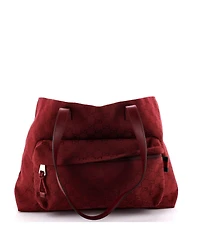 Pre-Owned Gucci Large Front Pocket Debossed Logo Tote Gg Canvas