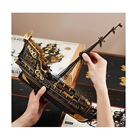 Flash Popup 3D Puzzle Pirate Ship Seahorse 603pcs Diy