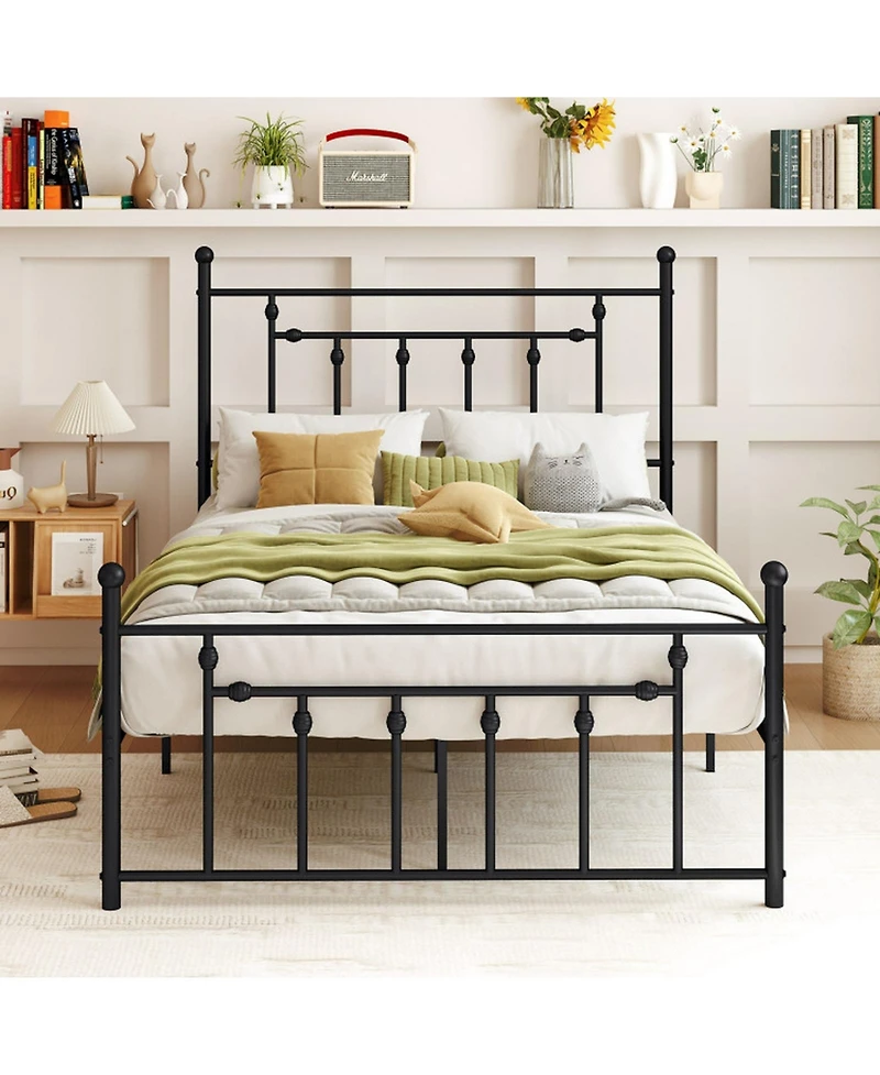 Gouun Metal Bed Frame with Headboard