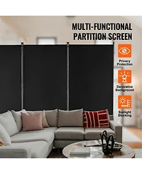 Gouun 3-Panel Freestanding Fabric Folding Privacy Screen