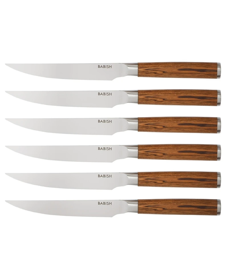 Babish High-Carbon 1.4116 German Steel 15 Piece Full Tang Forged Cutlery Kitchen Knife Block Set