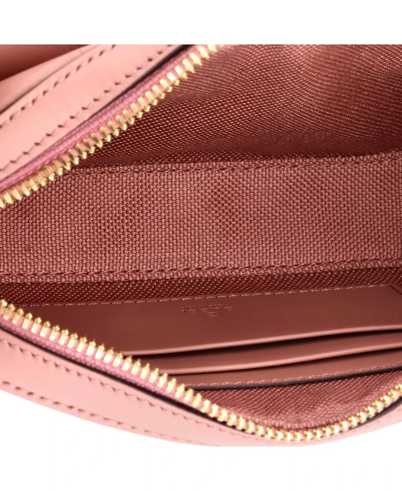 Pre-Owned Gucci Super Mini Front Pocket Chain Shoulder Bag Jumbo Gg Embossed Leather