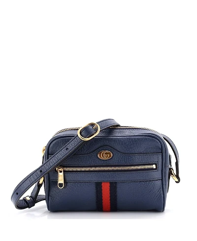 Pre-Owned Gucci Mini Ophidia Shoulder Bag Leather