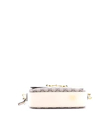 Pre-Owned Gucci Small Horsebit 1955 Flap Pocket Camera Bag Gg Coated Canvas and Leather