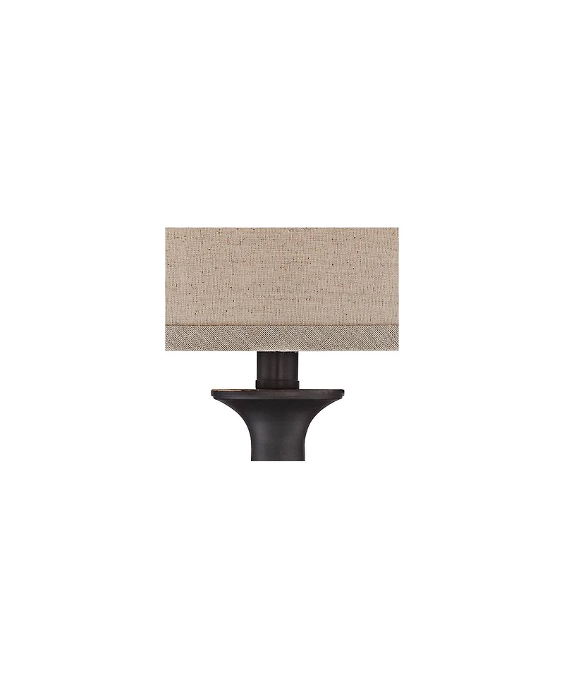 Regency Hill Ben 25" High Candlestick Traditional Table Lamps Set of 2 WiFi Smart Socket Dark Bronze Metal Living Room Bedroom