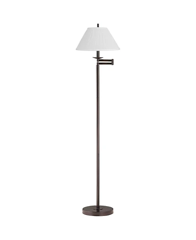 Regency Hill Gabrielle Modern 60 1/2" Tall Standing Floor Lamp Adjustable Swing Arm Metal Bronze Finish