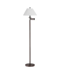 Regency Hill Gabrielle Modern 60 1/2" Tall Standing Floor Lamp Adjustable Swing Arm Metal Bronze Finish