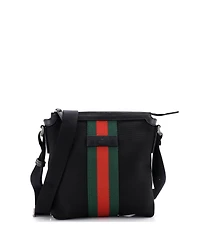 Pre-Owned Gucci Small Web Messenger Bag Techno Canvas