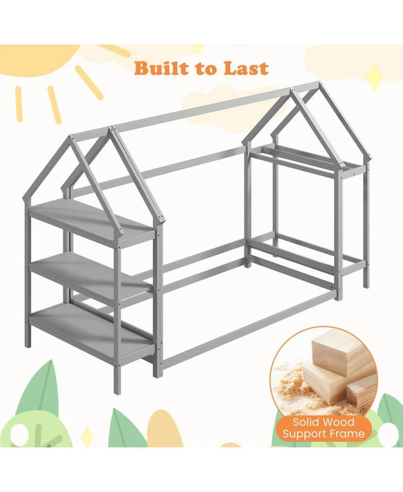 Gouun Montessori Floor Bed with Safety Rails