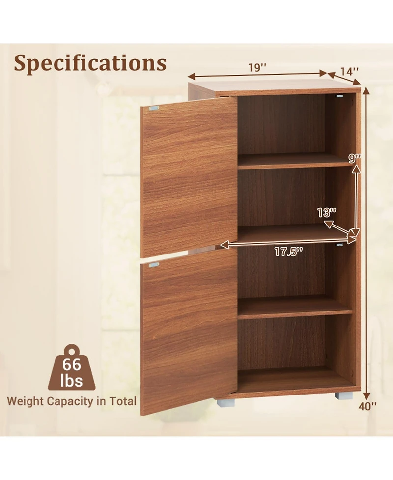 Gouun 2-Tier Modern Nightstand with Adjustable Shelves and Drawer