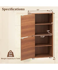 Gouun 2-Tier Modern Nightstand with Adjustable Shelves and Drawer