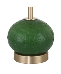 360 Lighting Maris 20" High Glass and Satin Brass Table Lamp