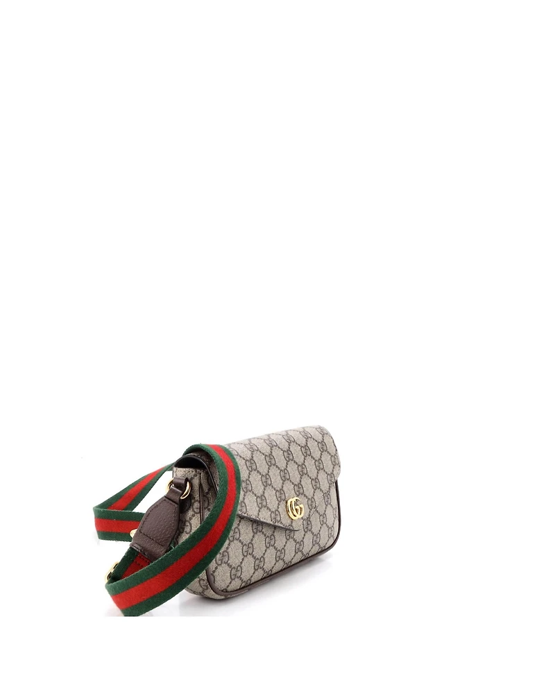 Pre-Owned Gucci Mini Ophidia Envelope Flap Shoulder Bag Gg Coated Canvas