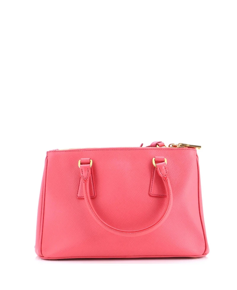 Pre-Owned Prada Small Galleria Double Zip Tote Saffiano Leather