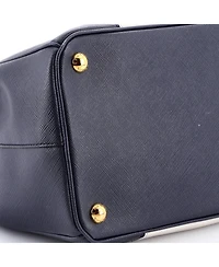 Pre-Owned Prada Medium Bicolor Double Zip Lux Tote Saffiano Leather