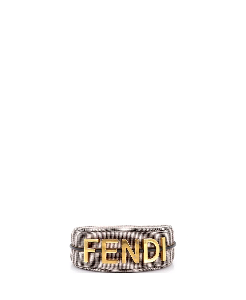 Pre-Owned Fendi Small Fendigraphy Bag Houndstooth Wool