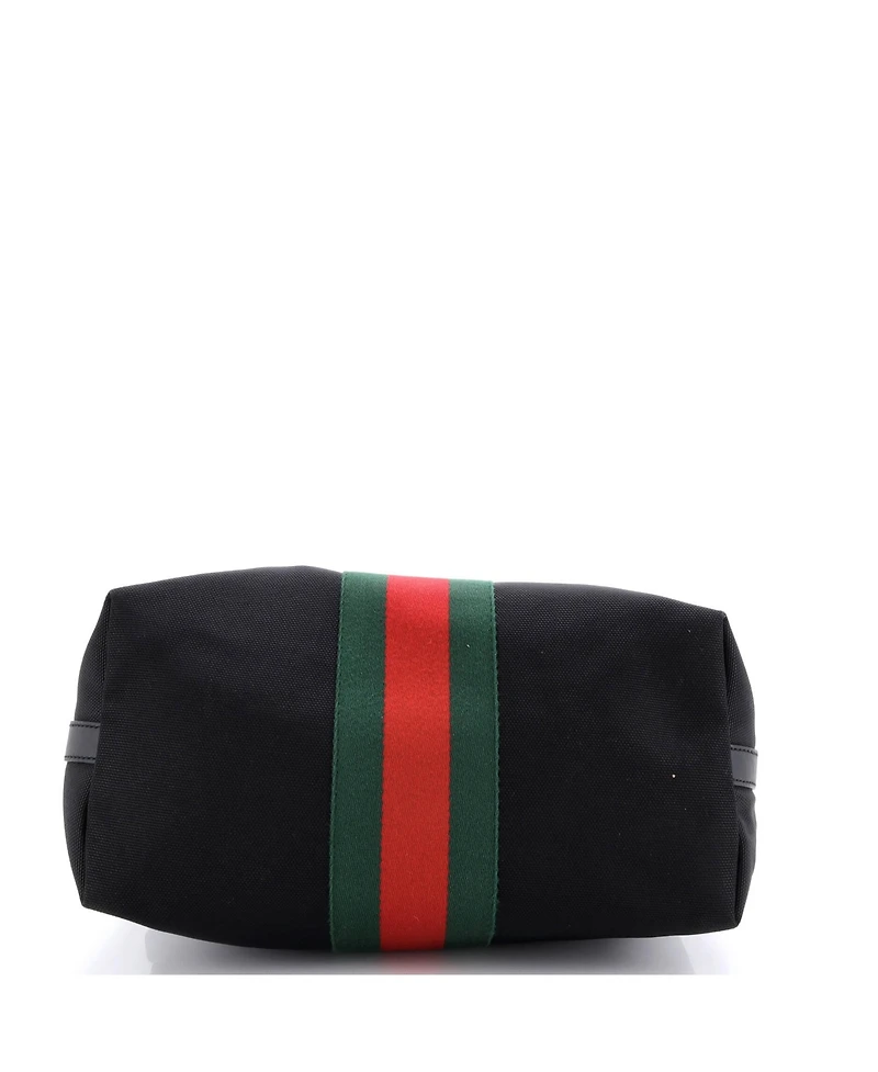 Pre-Owned Gucci Medium Web Zip Tote Techno Canvas
