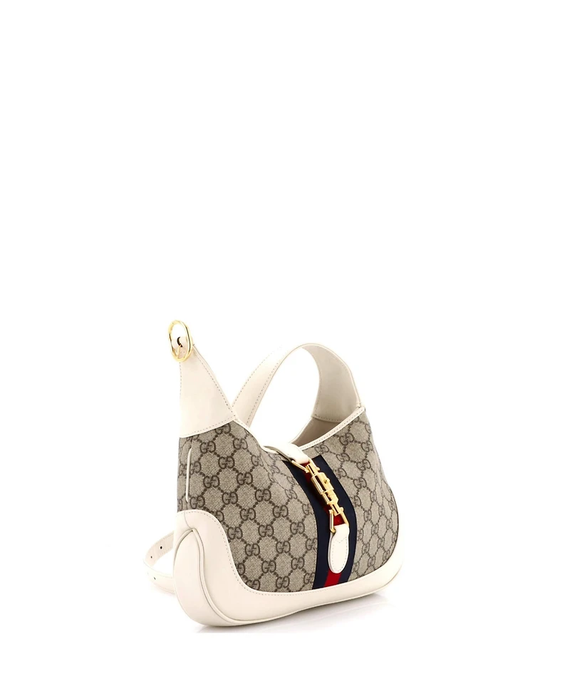 Pre-Owned Gucci Small Jackie 1961 Hobo Gg Coated Canvas