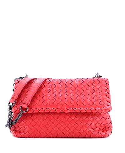 Pre-Owned Bottega Veneta Small Olimpia Crossbody Bag Intrecciato Nappa