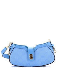 Pre-Owned Gucci Mini Moon Side Shoulder Bag Gg Canvas
